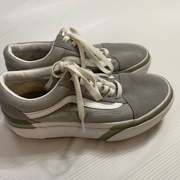 Vans Shoes - Vans Old Skool Stacked Sneakers Shoes White Gray Skate Casual Size 6.5 6 1/2